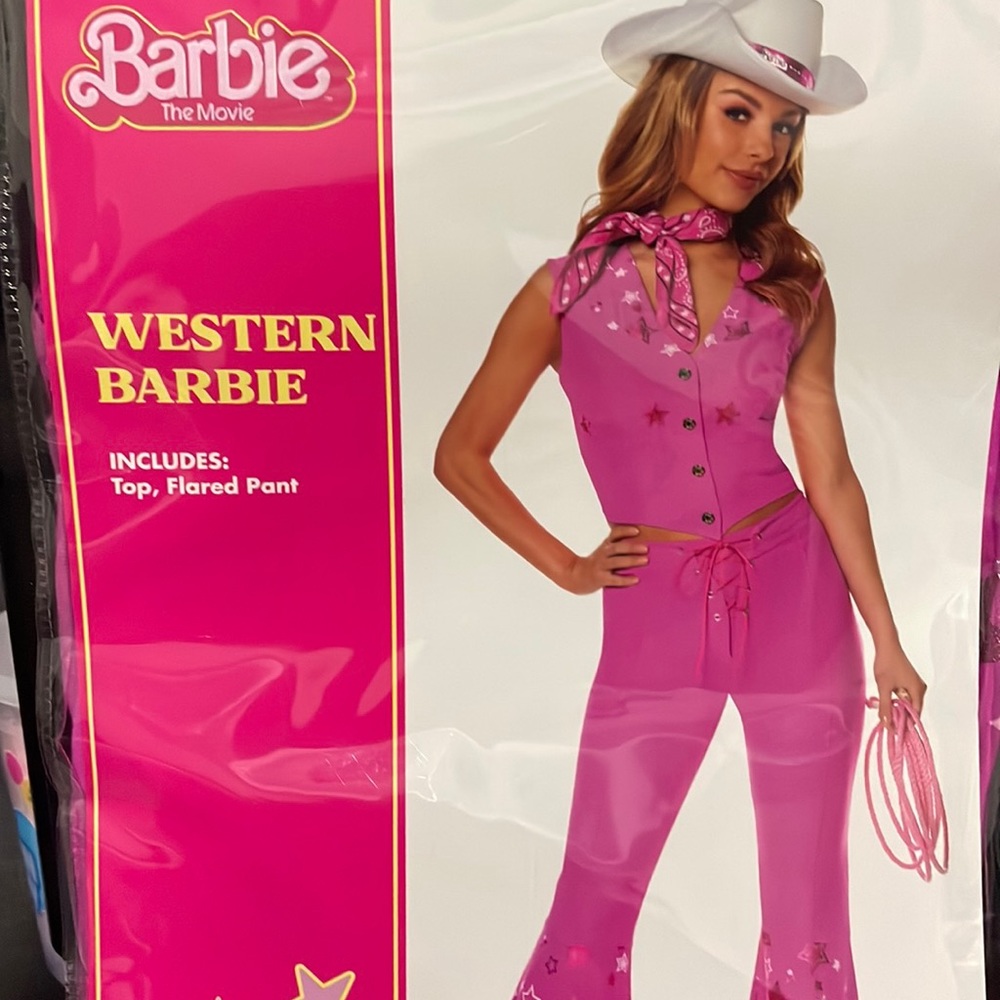 Adult Western Barbie Costume - Barbie the Movie Size Medium / L